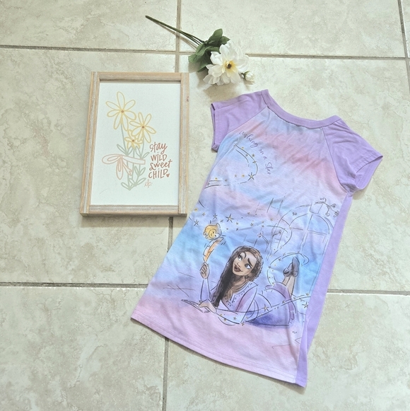 Girls Disney Wish Graphic Short Sleeve Night gown - Picture 2 of 12